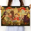 Duvar Çıkartmaları Anime Ev Dekor Tek Parça Luffy Zoro Figürü Posteri Odası Dekorasyon Aksesuarları Eski Kağıt Dekoratif Tablolar