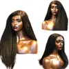 13x6 verworrene gerade Perücke für Frauen brasilianische Spitze-Front-Menschenhaar-Perücken Yaki gezupft mit Babyhaar 150 % Dichte