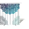 Rideau de douche imperméable Mandala fleur imprimé rideau de bain Polyester tissu géométrique maison bain décor rideaux avec 12 crochets 210609