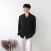 IEFB / Herenkleding Koreaanse Lange mouwen voor Mannelijke Losse Non-Strijken White Shirt Trendy Knappe Spring All-match Tops 9Y4084 210524