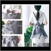 Textiles & Gardenjapanese Waterproof Garden Flower Manicure Coffee Shop Tooling Bow Home Apron Aprons For Woman Polyester Fiber Drop Delivery
