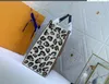 Topkwaliteit Designer Dames boodschappentas gevlochten koehide lederen hart luipaard-print luxe handtas portemonnee draagtas schoudertas crossbod30033