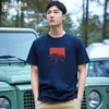 パイオニアキャンプマウンテンプリントTシャツ男性100％コットンブラックブルーホワイトメンズ夏服XTK01102048 G1229