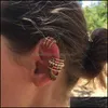 Charm Örhängen Smycken 2021 Fashion Pearl Ear Cuff Böhmen Stackable C Formad CZ Rhinestone Små Earbocuffs Clip för Kvinnor Bröllop Drop Deliv