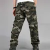 Camo Spodnie Mężczyźni Wojskowe Multi Kieszonkowe Spodnie Cargo Hip Hop Joggers Kombinezony miejskie Outwear Kamuflaż Spodnie taktyczne Hurtownie 210723