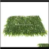 Decorative Flowers Wreaths Festive Party Supplies & Garden60X40Cm Meadow Artificial Grass Wall Panel For Wedding Or Home Decorations - 2 #1