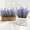 DIY handgjord konstgjord lavendel pott simulering falsk blomma växt hem dekoration 210624
