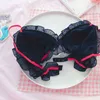 NXY Sexy Setjapanese Sexy Girls underwear Bras и Panty Set Cute Lolita Ruffles Wire Free Ultra-Thin Brar Thong белье для молодых 1128