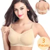 3 Pcs Maternity Bras Seamless Nursing Bra Pregnancy Clothes Prevent Sagging Breastfeeding Women Breathable Wirefree Feeding Bras Y0925