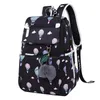 Bolsas de escola USB Backpack Moda feminina para meninas Bola de pelúcia preta Bola escolar Blossom Decoration236W