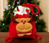 Red Prezenty torby 2021 Świąteczne cukierki torba na prezent jabłkowy niedźwiedź