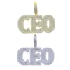 Chains 2021 Hip Hop Iced Out Bling Cubic Zirconia CZ Big Heavy CEO Letter Pendant Necklaces For Men Boy Fashion Punk Party Jewelry Gift