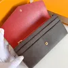 M60531 SARAH WALLET brands lady long envelope flap wallets designers key card coin holders purse leather mini clutch with box