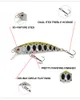 10pcs / lot 새로운 낚시 미끼 작은 가라 앉는 minnow 5.5cm 5g jerkbait 듀오 하드 미끼 낚시 웨이브베이스 크랭크 송어 송어 루무티 미끼