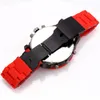 Montre-bracelet de quartz de silicone rouge Silicone Big cadran Mens Montres Montres Double Affichage Sport militaire Hommes Relogio Masculino Montres-bracelet