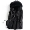 Männer Leder Faux Echt Pelzmantel Waschbären Parka Winter Jacke Männer Kleidung 2021 Männlichen Warme Lange Mäntel Plus Größe 5xl ML-PK10 MY1702