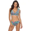 Bikini a fascia a righe sexy Costumi da bagno donna retrò Costumi da bagno imbottiti Costume da bagno a vita alta Costume da bagno bikini brasiliano 210604