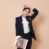 Summer Spring Formal Fashion Business Uniform Women Pant Suits 2 Piece Set Slim Blazer Jacket Office Lady 210514