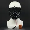 Watch Dogs 2 Marcus Wrench Косплей ПВХ Светодиодная маска Батарейный ящик со светодиодной подсветкой 25 видов огней Заклепки Маски с дистанционным управлением5354362