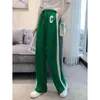 CX Autumn Women Fashion Trouser C Word Wide Leg High Waist Casual Black Drape Effect Sport Pants Trend Show Thin Comfort