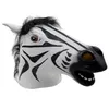 Maskerade hästmask silikon latex halloween huvud realistisk party roligt intressant ansikte masker zebra xorio
