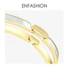 Enfashion Braccialetti di cristallo Braccialetti per le donne Colore oro Acciaio inossidabile Lady Natural Conch Bangle Gioielli di moda B192060 Q0717