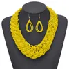 Boucles d'oreilles collier 2021 mode bohême Costume bijoux multicouche perles ensemble Long Satement collier ras du cou colliers pour les femmes