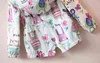 Весна осень милый ребенок девочки пальто цветы мультфильм печать куртка для детей ветровка детская одежда 211204