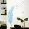 8408 0.7 Left right flying feather Wall Stickers home decor adesivo de parede home decoration wallpaper wall sticker 210420