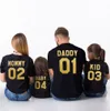 Ankunft Family Look Kleidung Kurzarm-T-Shirt DADDY MOMMY KID BABY Mädchen Jungen Kleidung passend 210517