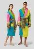 2022colors 100% cotton Top quality women men Bath Robe European and American style Supplies F M---3XL