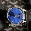 TWF Master Ultra Mince 3D Lune Émail Cal A925 Atuomatic Montre Homme 39mm Acier Cadran Bleu Marqueurs Bâton Bracelet En Cuir 1368420 2021 E211Q