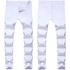 Stile uomo bianco slim fit moda stretch casual jeans skinny uomo pantaloni a matita pantaloni in denim uomo 28-40