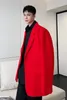IEFB Mäns Slitage Tidig Vår Röd Suit Coat Fashion Single Breasted Blazer Toppar Notched Collar Långärmad Stor Storlek Cloth 9Y5545 210524