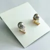 Classic Pearl Ear Stud Crystal Drop Earrings with Earrings Cards