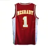 Tracy Mcgrady 1 MT.ZION Jerseys Men College Basketball Wildcats Mountzion T- Jersey High School All Ed Team Color Red Black