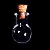 Bella piccola bottiglia di vetro Piccola fiala di messaggio di auguri di vetro vuoto trasparente con tappo in sughero Mini contenitore da 25 mm