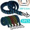 5PCS Car Bicycle Accessories Elastics Rubber Luggage Rope Cord Hooks Bikes Tie Roof Rack Strap Fixed Band Hook2252340