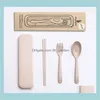 Setar Flatware Kök Dining Bar Home Garden Utsökt hälsa Miljö Vete Platycodon St Cutarly Set Portable Camping Table Seary