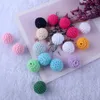 10pc Baby Trä Teethers Crochet Pärlor 20mm BPA Gratis Wood Diy Pacifier Chain Halsband Sjuksköterska Tillbehör och Presenter Baby Produkter 114 B3