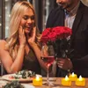 24 Stück herzförmige LED-Kerzen Teelicht, romantisches LED-Kerzenlicht für Valentinstag, Hochzeit, Tischdekoration, herzförmige Kerzenlichter