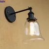 Стеновые лампы IWHD BALCK GLASS RETRO LOFT HOME LIGHTING INDUSTRY VINTAGE SCONCE EDISON LED LAIST ARANDELA DE PAREDE