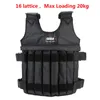 Charge maximale 20 kg Gilet lesté réglable Veste de poids Exercice de boxe Gilet d'entraînement Poids Sable Vêtements (vides) Accessoires