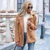 Höst Vinter Teddy Coat Kvinnor Faux Fur Kvinnlig Oversierad Jacka Damer Ytterkläder Överrock Tjock Varm Plysch S 211220