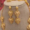 24k set di gioielli in oro Dubai per donne Regali da sposa africana Orecchini da focolare per le ore di matrimonio da sposa