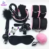 Yutong Smlove Handcuffs para Nature Collar Whip Gag mamilo braçadeiras BDSM Bondage corda erótica adulto natureza brinquedos para mulher casais anal bunda