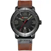 Men Watch Top Luxury Brand CURREN Fashion Quartz Watches Men's Sport Waterproof Leather Band Male Clock Relogio Masculino Date 210517