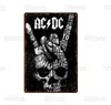 Rock N Roll Metal Tin Sign Vintage Plack Tin Sign Wall Decor för Bar Pub Fans Club Man Cave Rock Music Concert Poster Rock Q0723283O