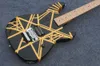 Svarta och gula ränder Elektriska gitarr med Maple Fretboard, Chrome-maskinvara, Ge anpassade tjänster