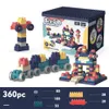 360 szt. Duże cząsteczki Bloków składowych zestawu parku Montaż DIY Multi -Shape Puzzle Educational Toy dla dzieci Prezent - 360 szt.